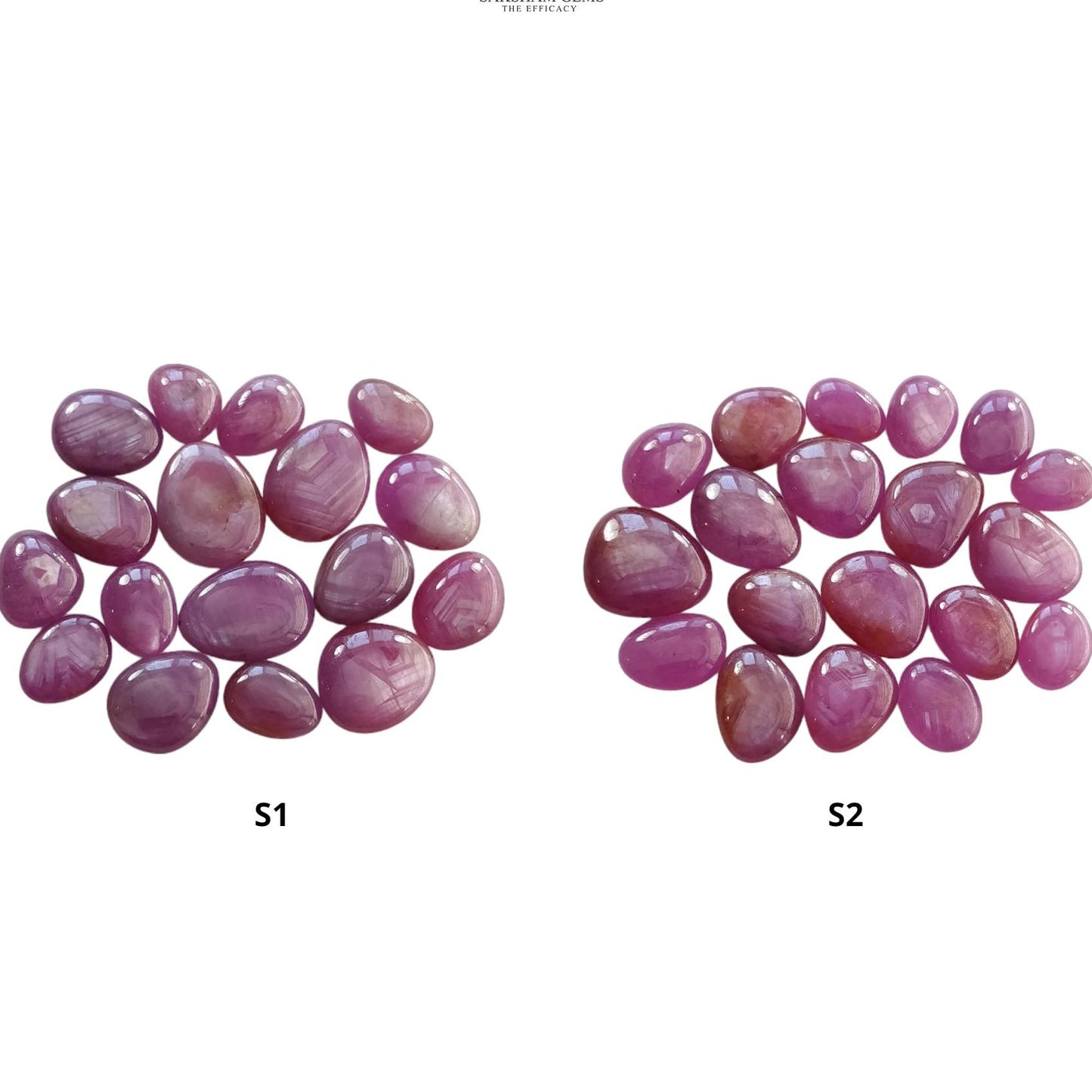 Ruby Gemstone Cabochon : Natural Untreated Unheated Sheen Ruby Uneven Egg Shape Lots