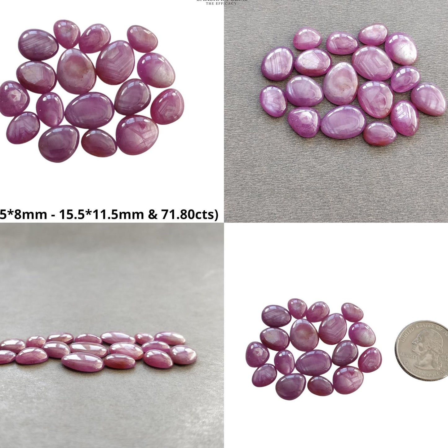 Ruby Gemstone Cabochon : Natural Untreated Unheated Sheen Ruby Uneven Egg Shape Lots