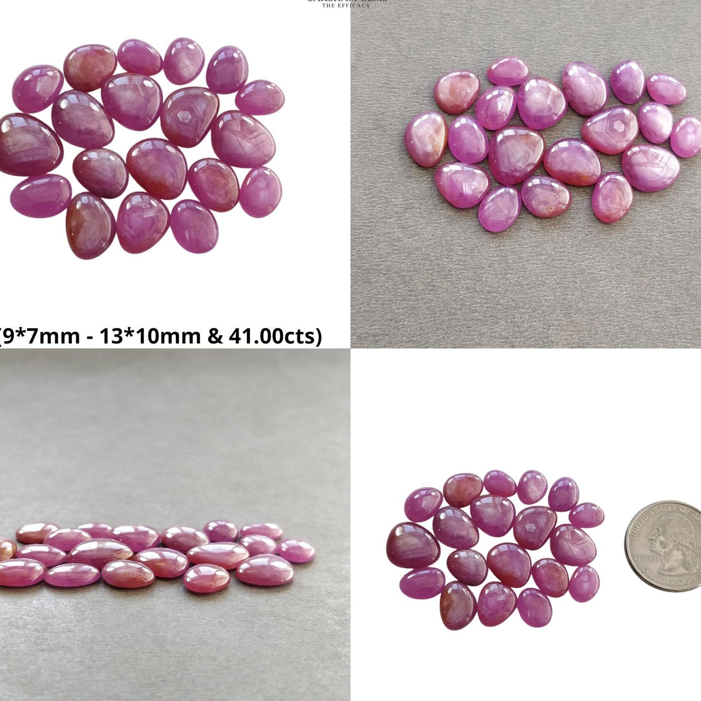 Ruby Gemstone Cabochon : Natural Untreated Unheated Sheen Ruby Uneven Egg Shape Lots