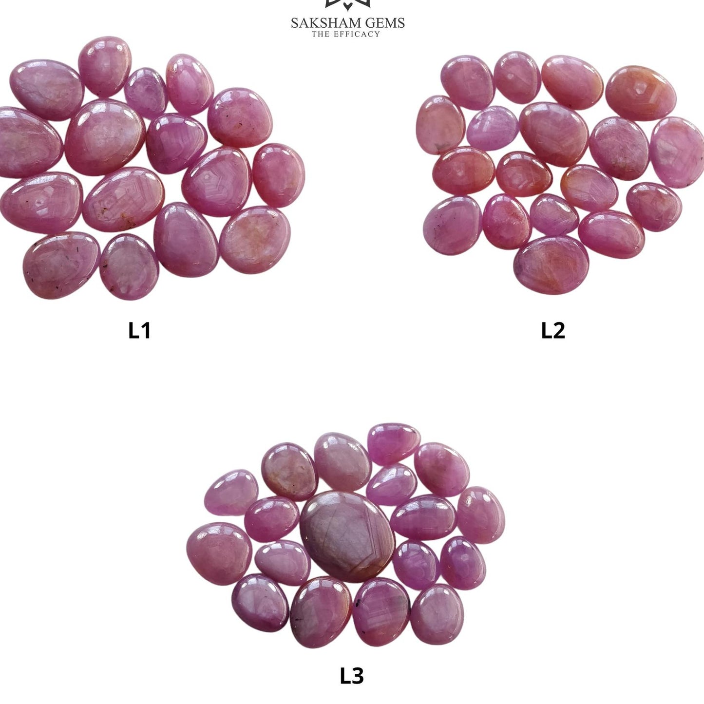 Ruby Gemstone Cabochon : Natural Untreated Unheated Sheen Ruby Uneven Egg Shape Lots