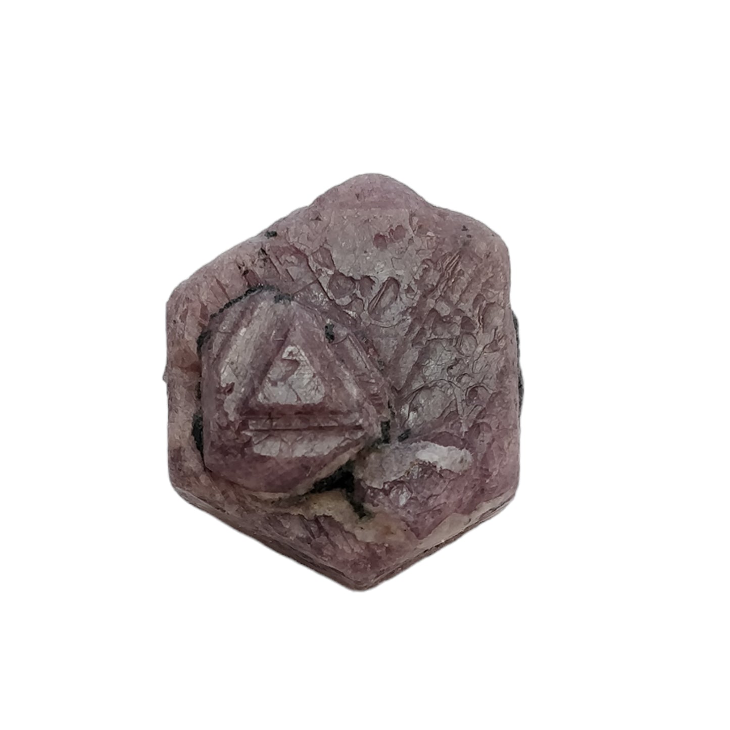 Record Keeper Ruby Gemstone Crystal : 65.30cts Natural Untreated Unheated Red Ruby Triangle Formative Specimen 24.5*21mm