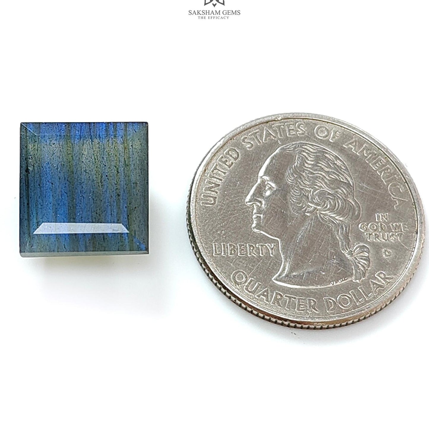 Rainbow Flashing Labradorite Fancy Cut: 10.80cts Natural Untreated Unheated Blue Labradorite Square Shape 1pc For Jewelry 14*13mm