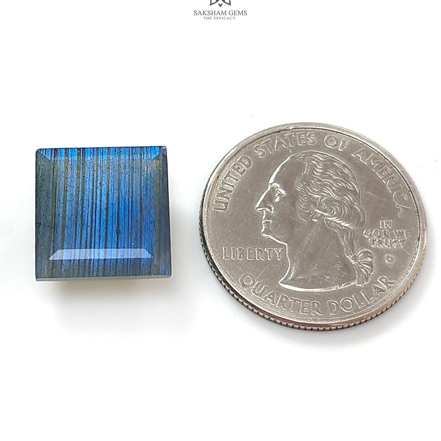 Rainbow Flashing Labradorite Fancy Cut: 11.70cts Natural Untreated Unheated Blue Labradorite Square Shape 1pc For Jewelry 14mm