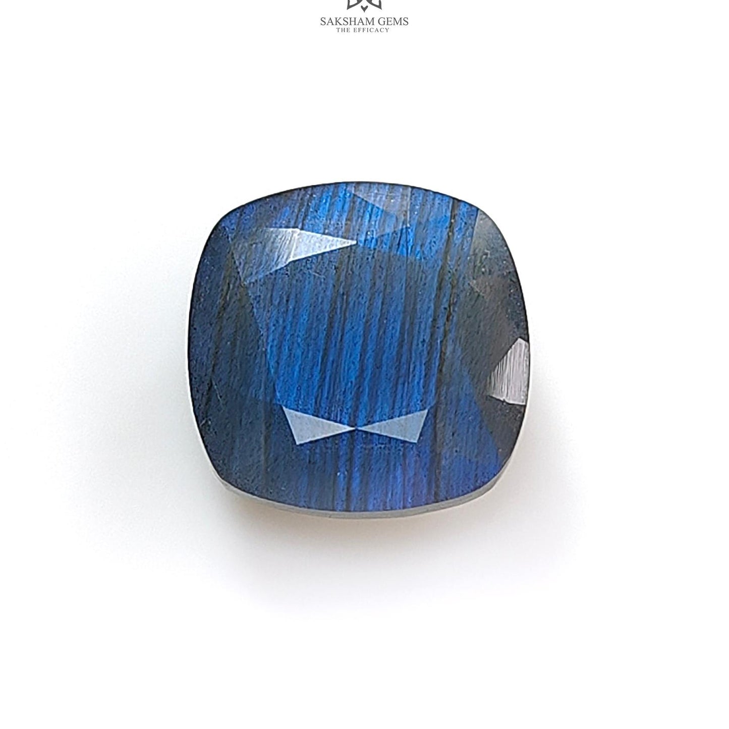 Rainbow Flashing Labradorite Fancy Cut: 12.10cts Natural Untreated Unheated Blue Labradorite Cushion Shape 1pc For Jewelry 15mm