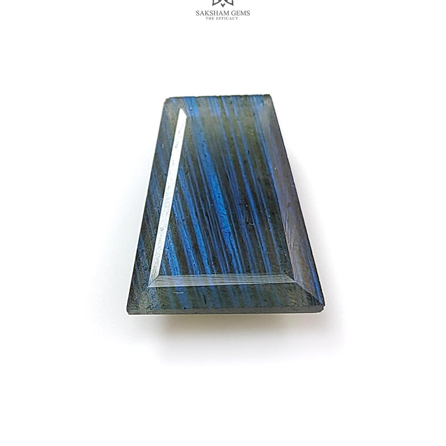 Rainbow Flashing Labradorite Fancy Cut: 12.40cts Natural Untreated Unheated Blue Labradorite Trapezium Shape 1pc For Jewelry 20*15mm