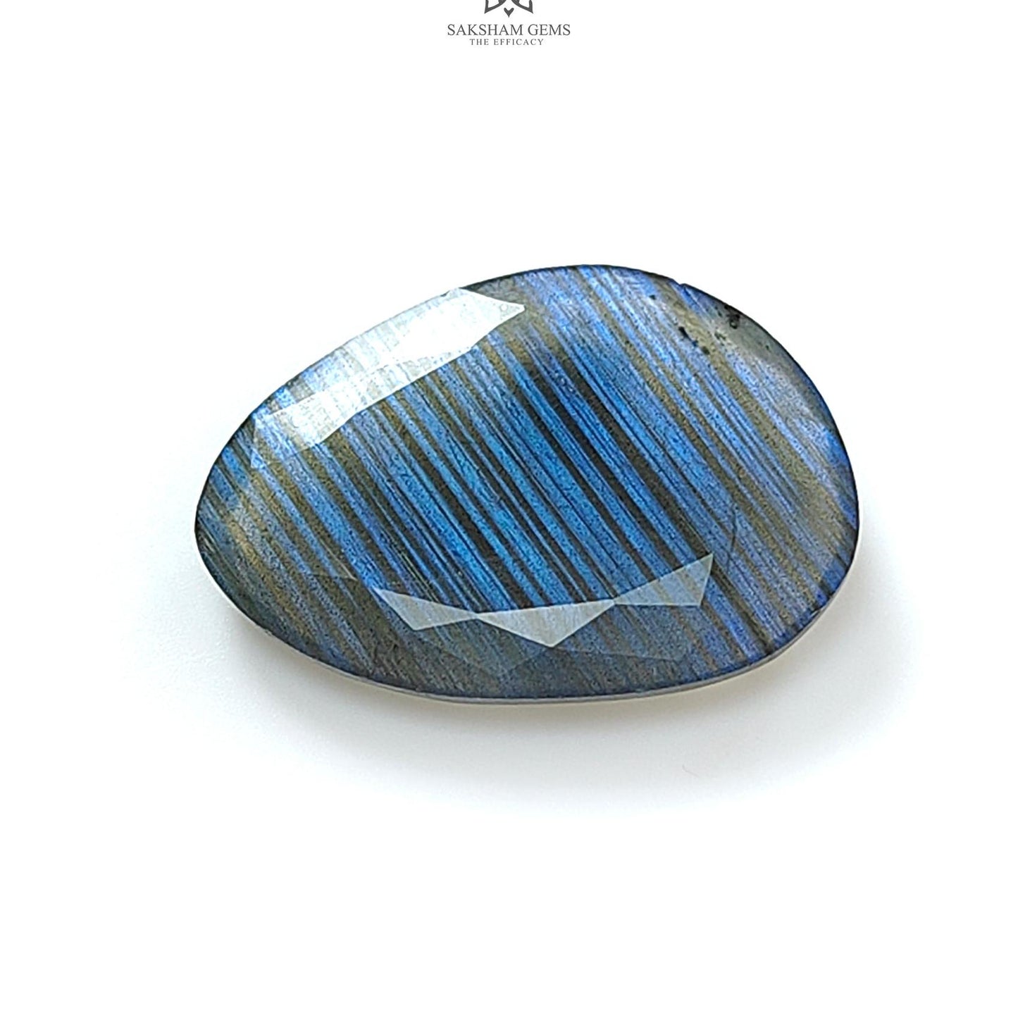 Rainbow Flashing Labradorite Fancy Cut: 12.80cts Natural Untreated Unheated Blue Labradorite Uneven Shape 1pc For Jewelry 24*16.5mm