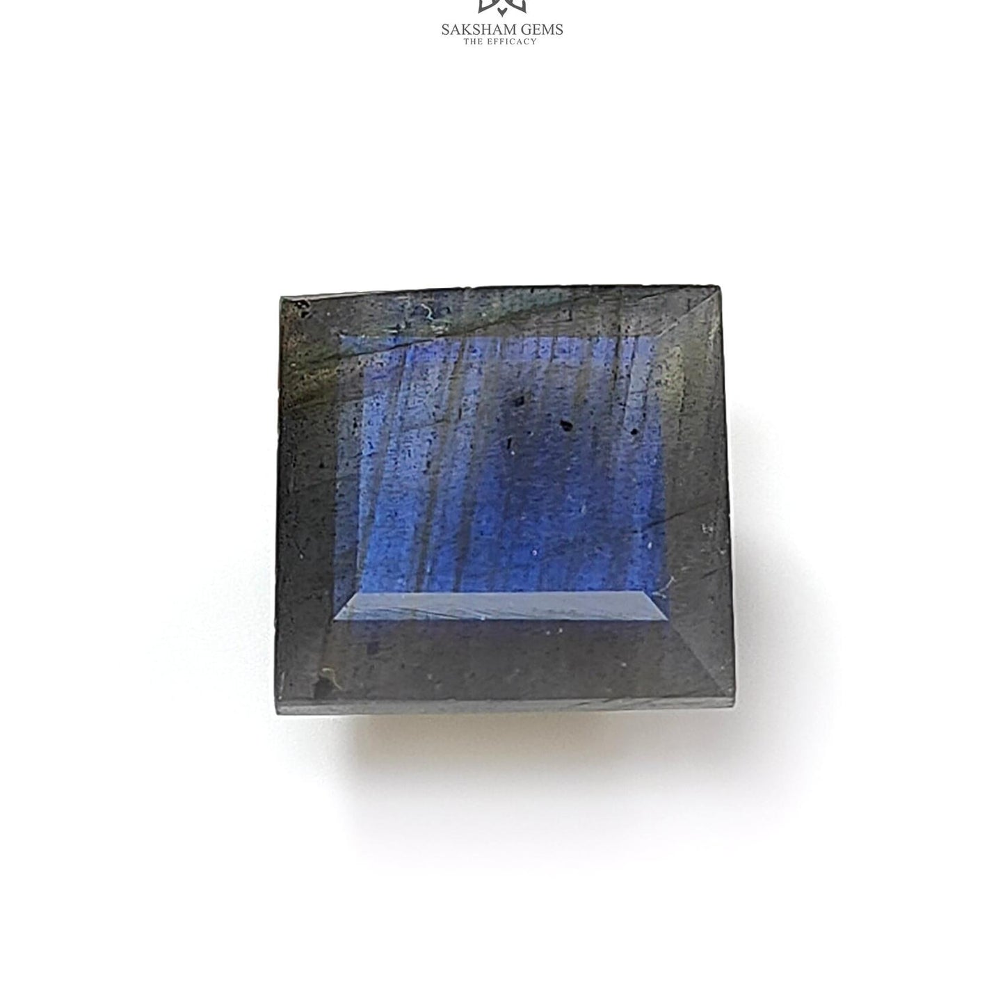 Labradorite Cabochon Fancy Cut : 21.40cts Natural Untreated Unheated Blue Labradorite Square Shape 1pc For Jewelry 16mm