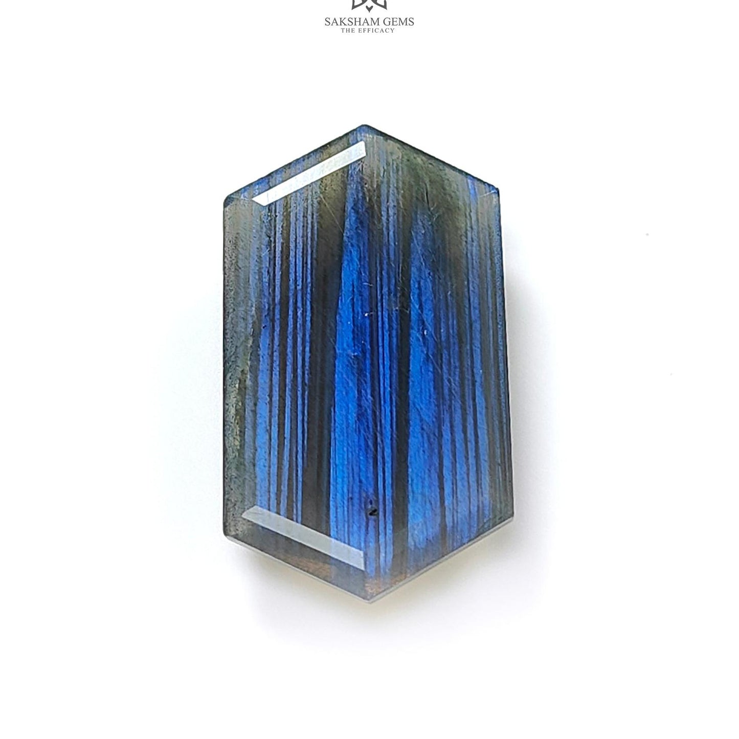 Labradorite Cabochon Fancy Cut : 29.10cts Natural Untreated Unheated Blue Labradorite Hexagon Shape 1pc For Jewelry 35*19mm