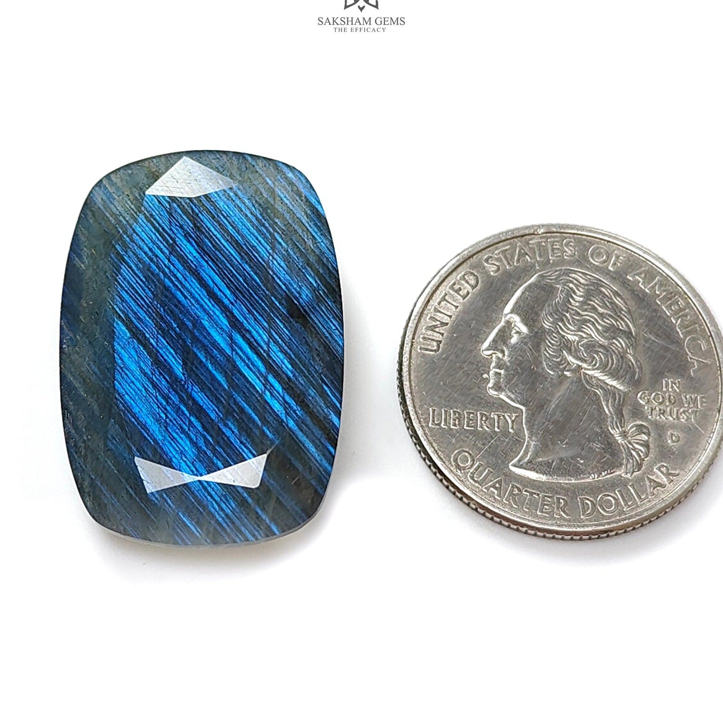 34.50cts Natural Untreated Unheated Blue Labradorite Cushion Shape 1pc For Jewelry 29*20mm