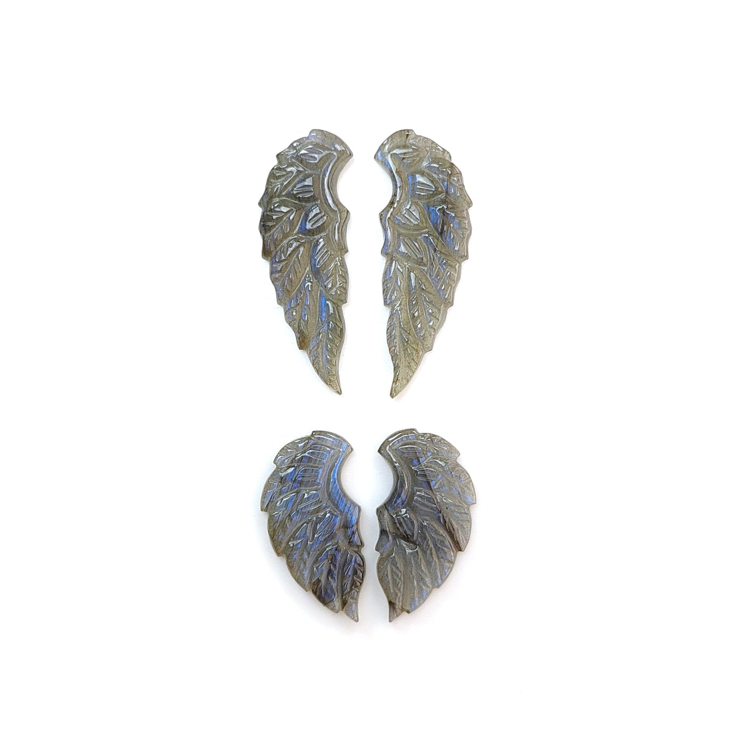 Blue Labradorite Butterfly carving