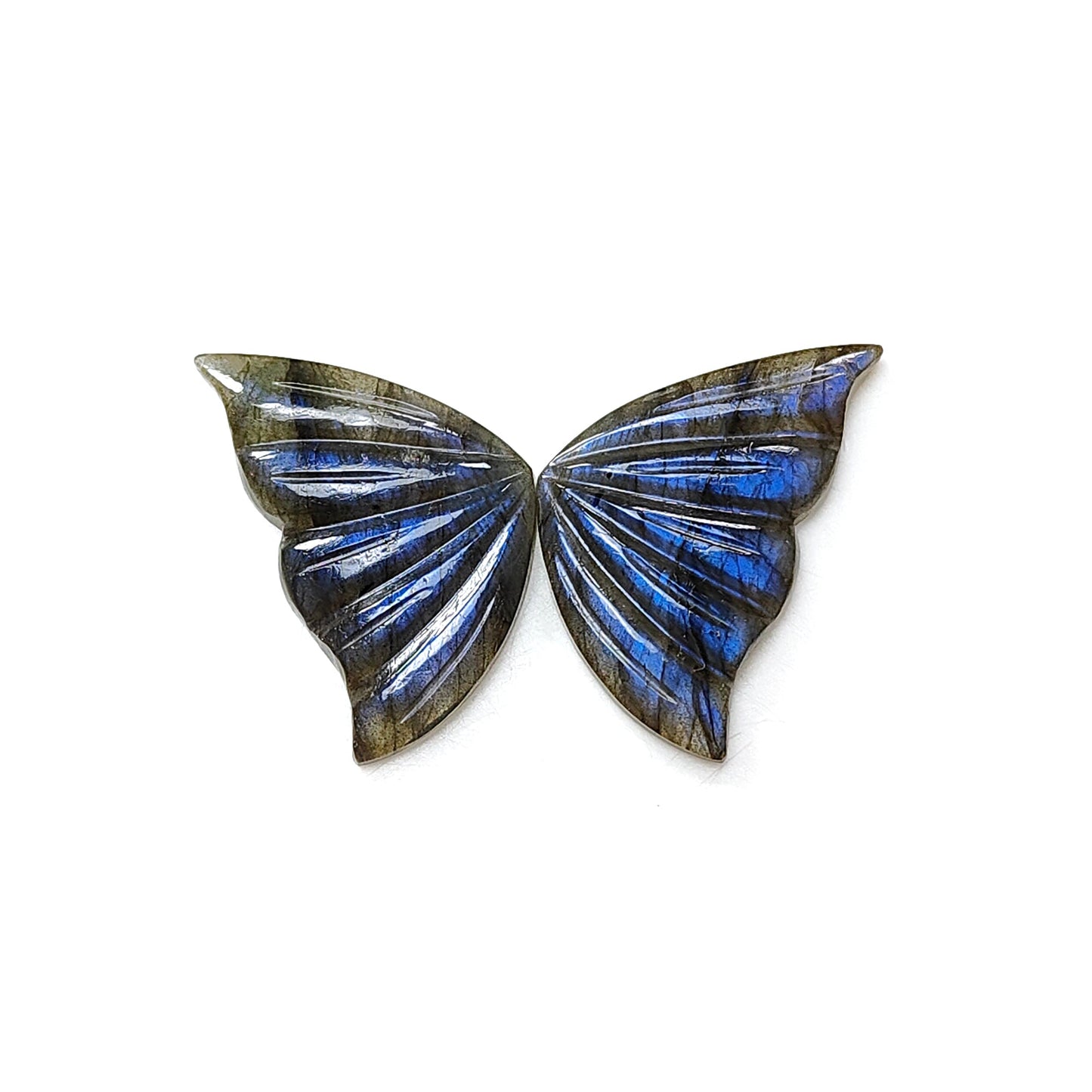 Blue Labradorite Butterfly Carving