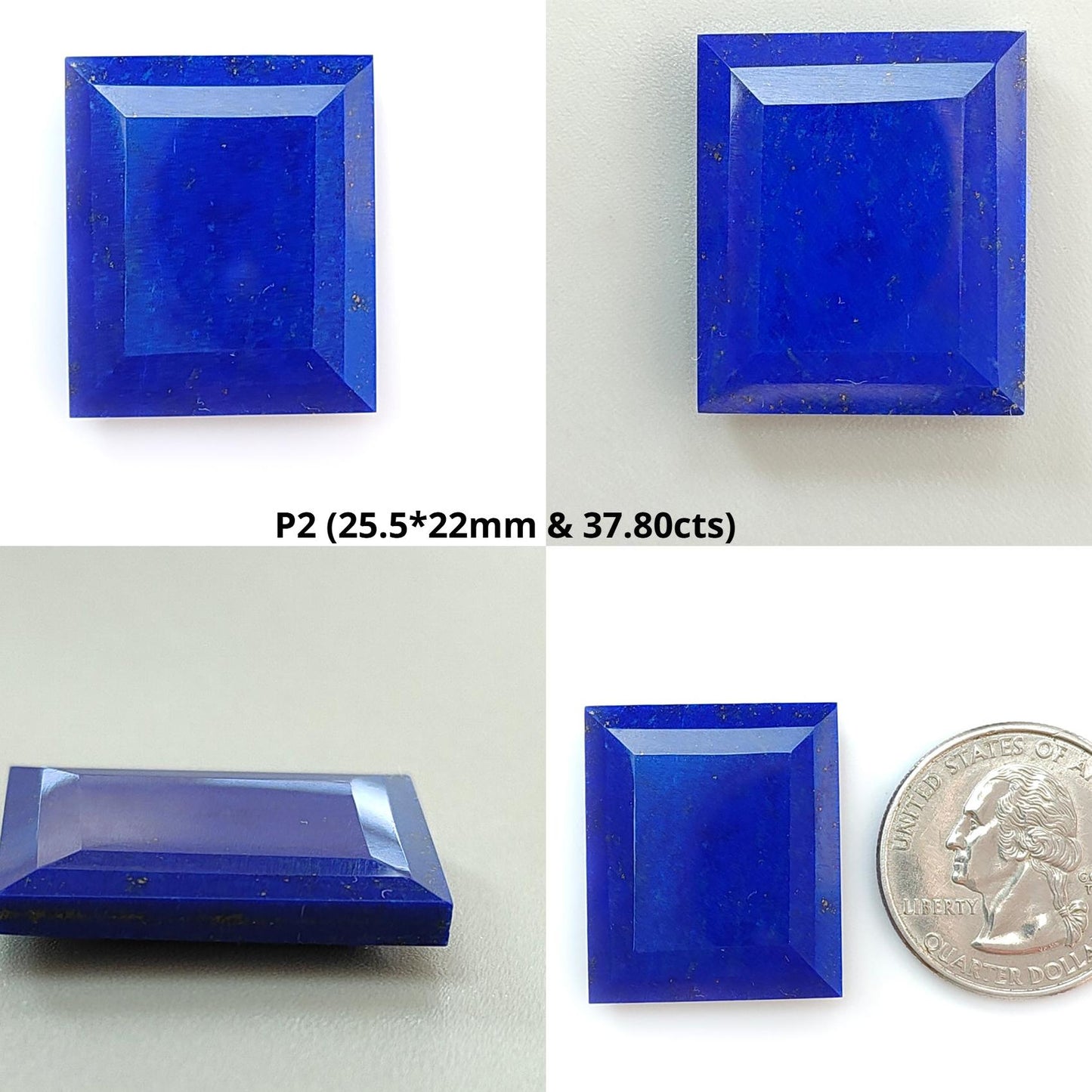 Lapis Lazuli Gemstone Faceted Cut: Natural Untreated Unheated Blue Lapis Lazuli Octagon Shape 1pc for Jewelry September Birthstone