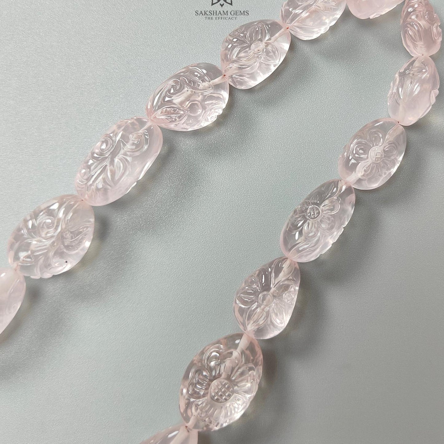 Pink Rose Quartz Loose Beads: 660.00cts Natural Untreated Quartz Fancy Shape Hand Carved Beads 15.5*12.5mm - 31*22mm 20"