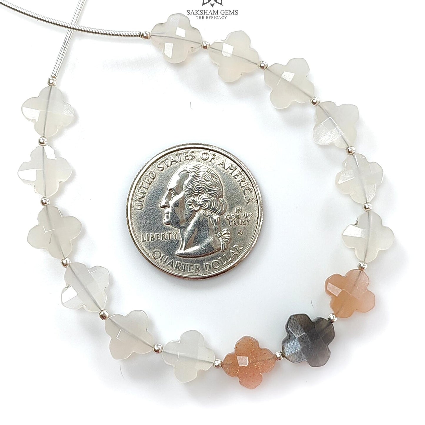 Multi Color Moonstone Faceted Loose Beads: 31.90cts Natural Moonstone Gemstone Fancy Both Side Checker Cut Beads For Jewelry 8mm - 9mm 6.30"