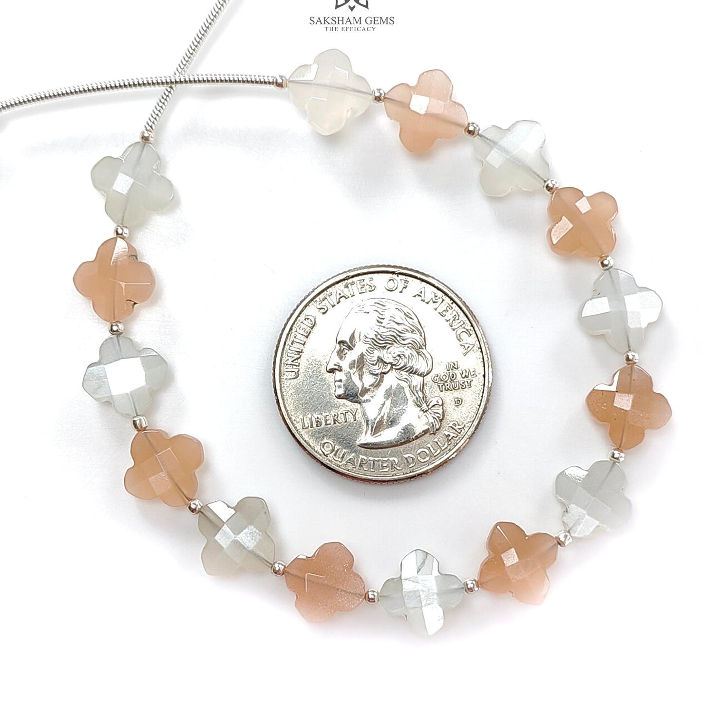 Multi Color Moonstone Faceted Loose Beads: 31.40cts Natural Moonstone Gemstone Fancy Both Side Checker Cut Beads For Jewelry 8mm 6.30"