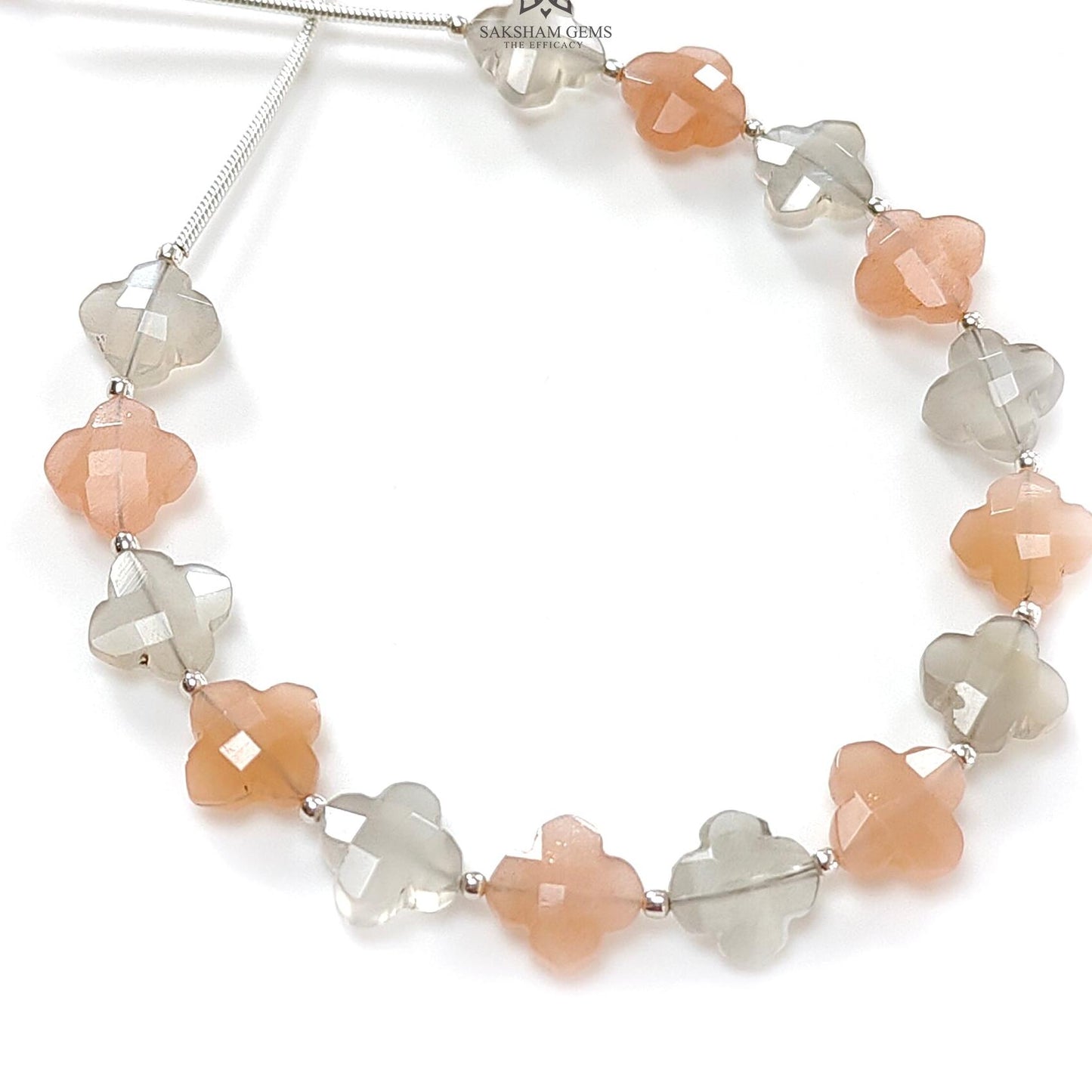 Multi Color Moonstone Faceted Loose Beads: 31.70cts Natural Moonstone Gemstone Fancy Both Side Checker Cut Beads For Jewelry 8mm 6.30"