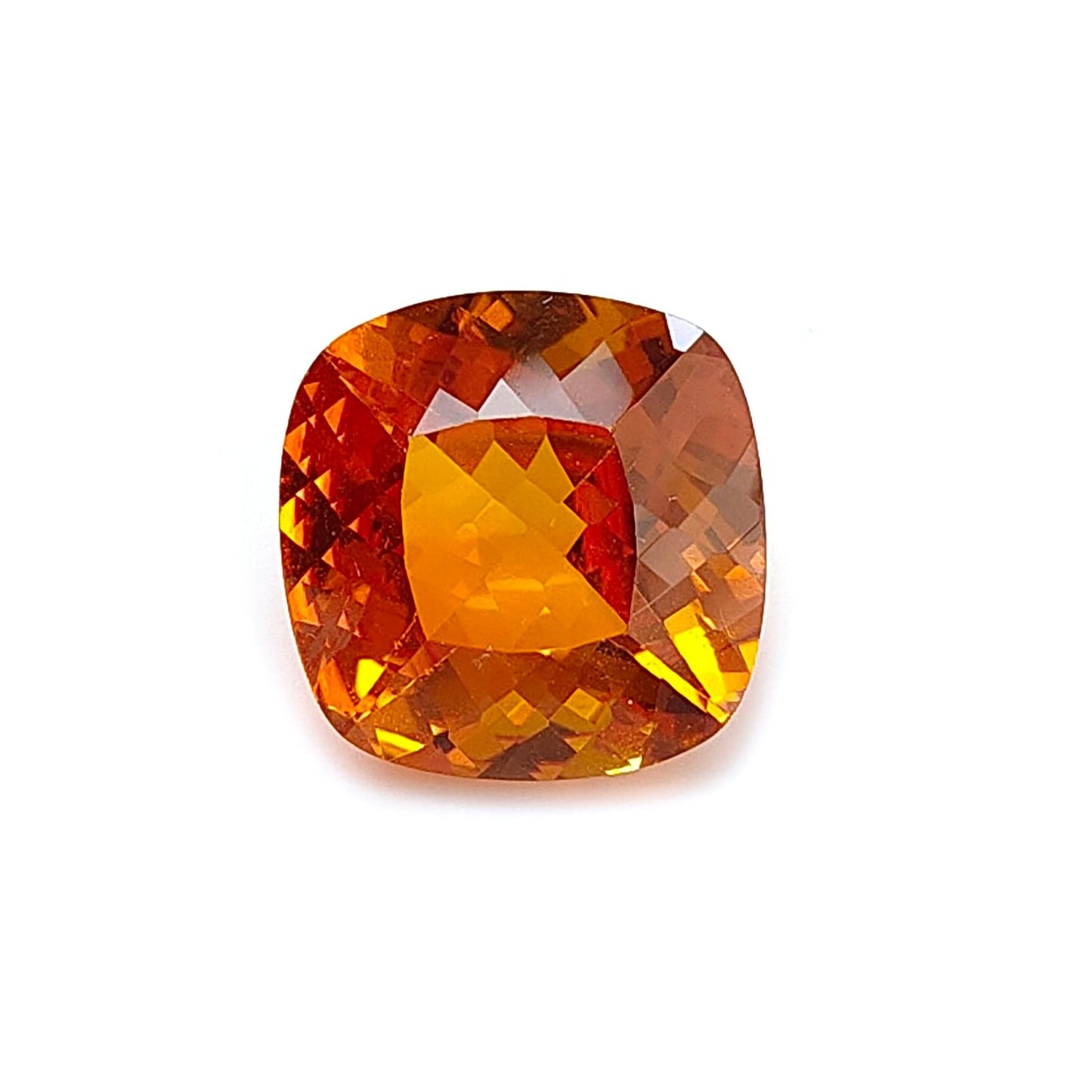 Synthetic Multi Color Gemstones Faceted Cut: Manmade Sapphire, Padparadscha & Garnet Cushion Shape 1pc for Ring/Pendant