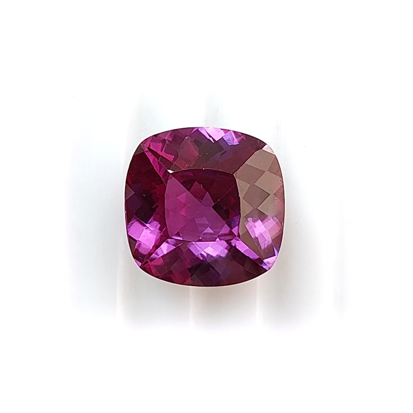 Synthetic Multi Color Gemstones Faceted Cut: Manmade Sapphire, Padparadscha & Garnet Cushion Shape 1pc for Ring/Pendant
