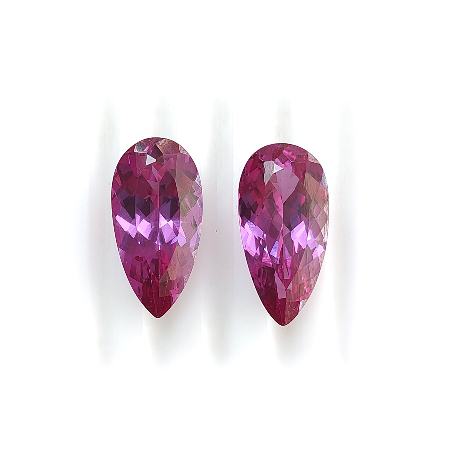 Synthetic Manmade Garnet pear faceted cut