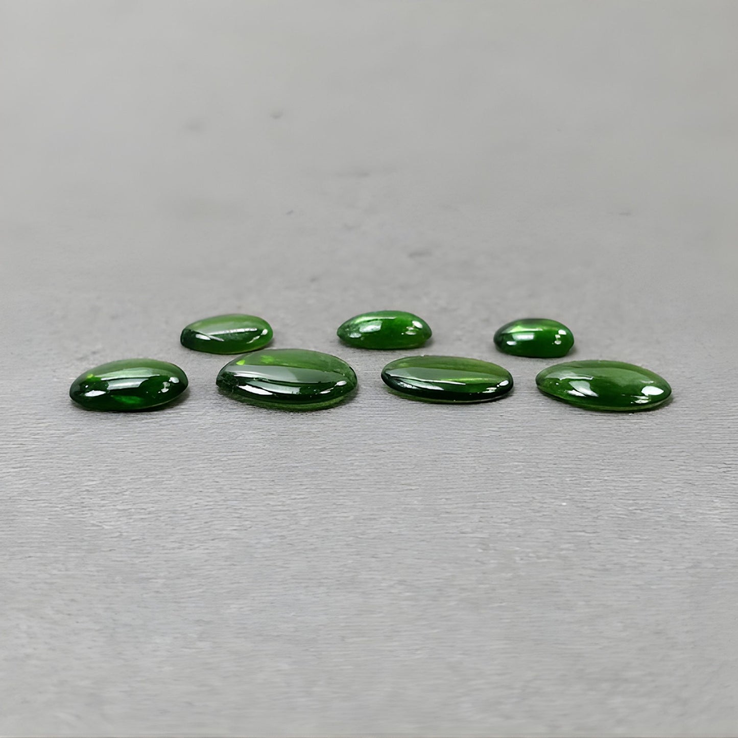 10.25cts Chrome Diopside Gemstone Natural Untreated Cabochon Uneven Shape 7pcs
