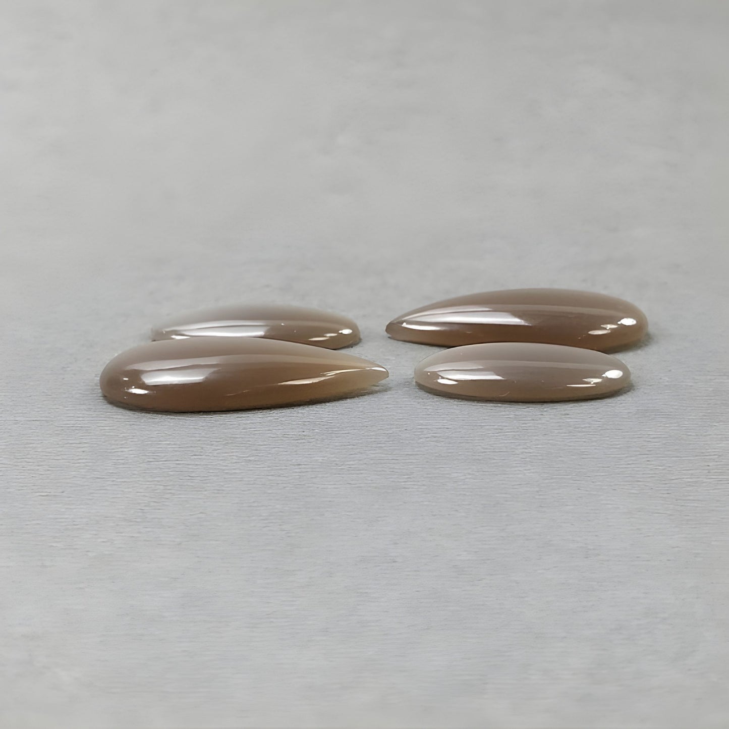 40.30cts Moonstone Gemstone Natural Untreated Cabochon Pear, Oval Shape 4pcs