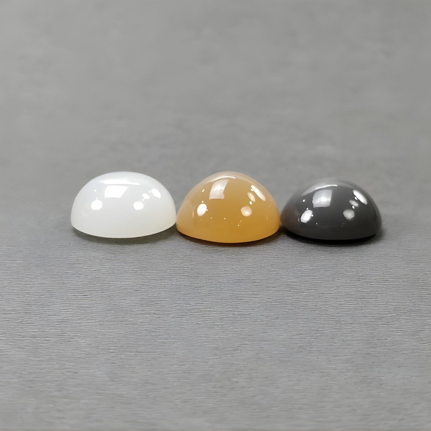 44.55cts Moonstone Gemstone Natural Untreated Cabochon Round Shape 3pcs