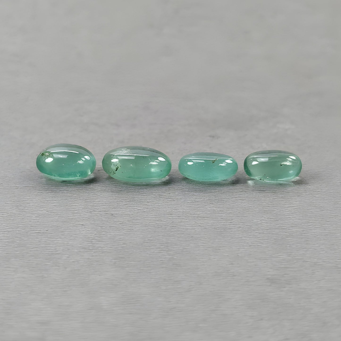 17.20cts Green Fluorite Gemstone Natural Untreated Cabochon Oval Shape 4pcs