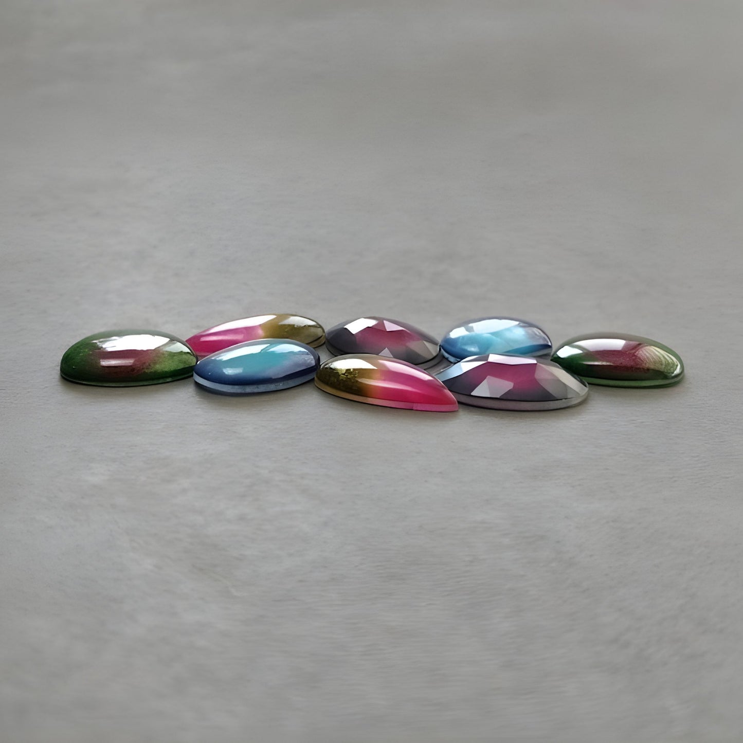 70.90cts Quartz Doublet Gemstone Natural Untreated Cabochon, Rose Cut Fancy Shape 8pcs