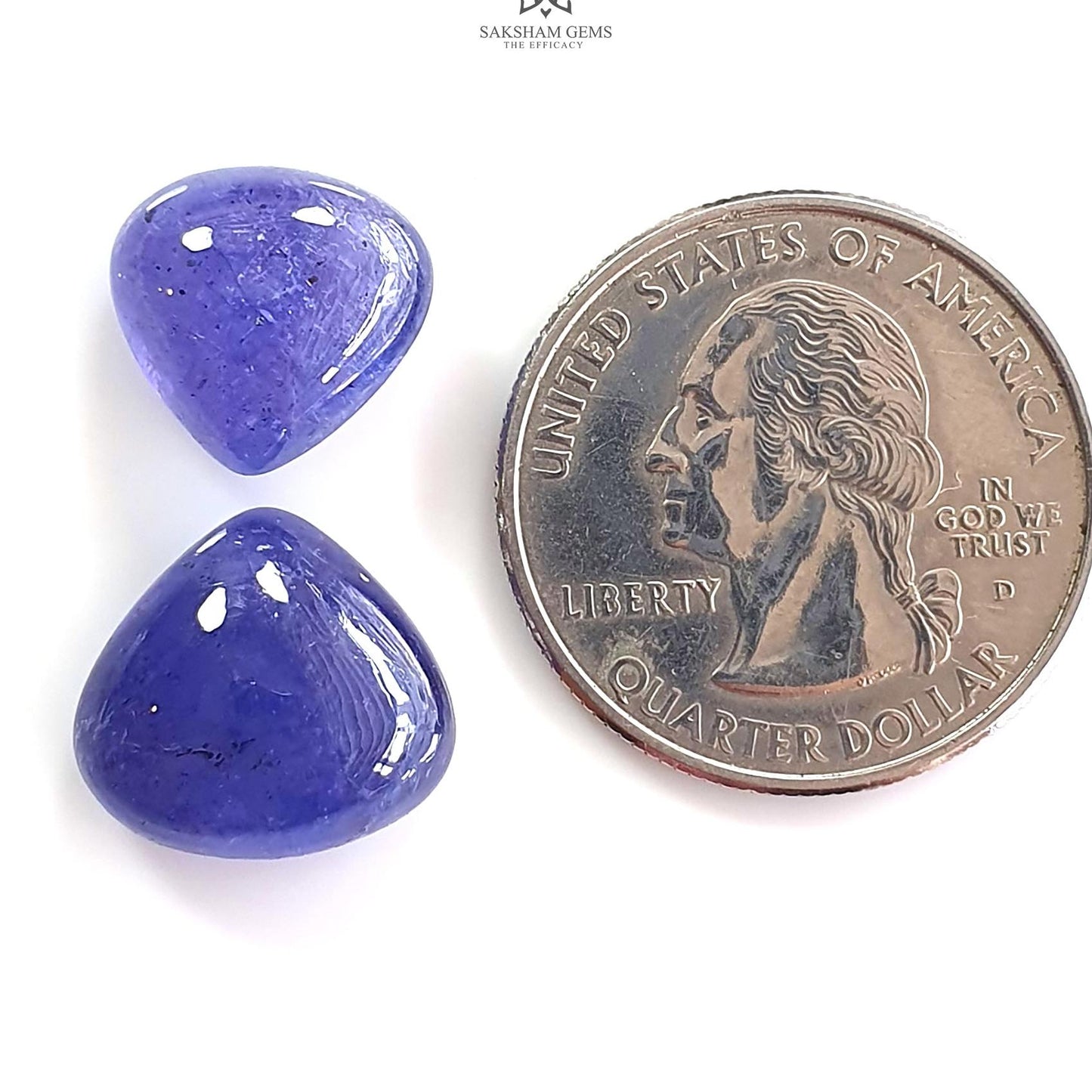 Natural Tanzanite Oval Cabochon : Natural Blue Tanzanite Gemstone Oval Shape