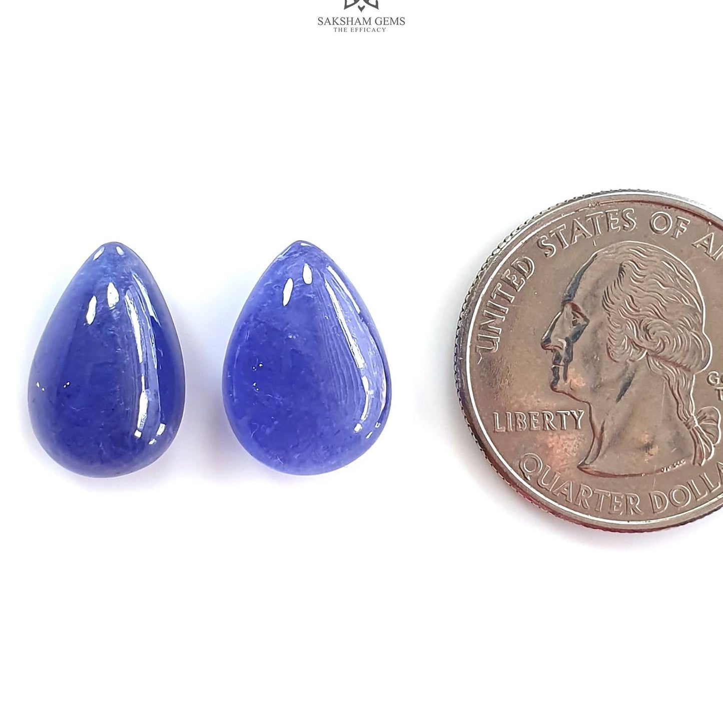 Natural Tanzanite Oval Cabochon : Natural Blue Tanzanite Gemstone Oval Shape