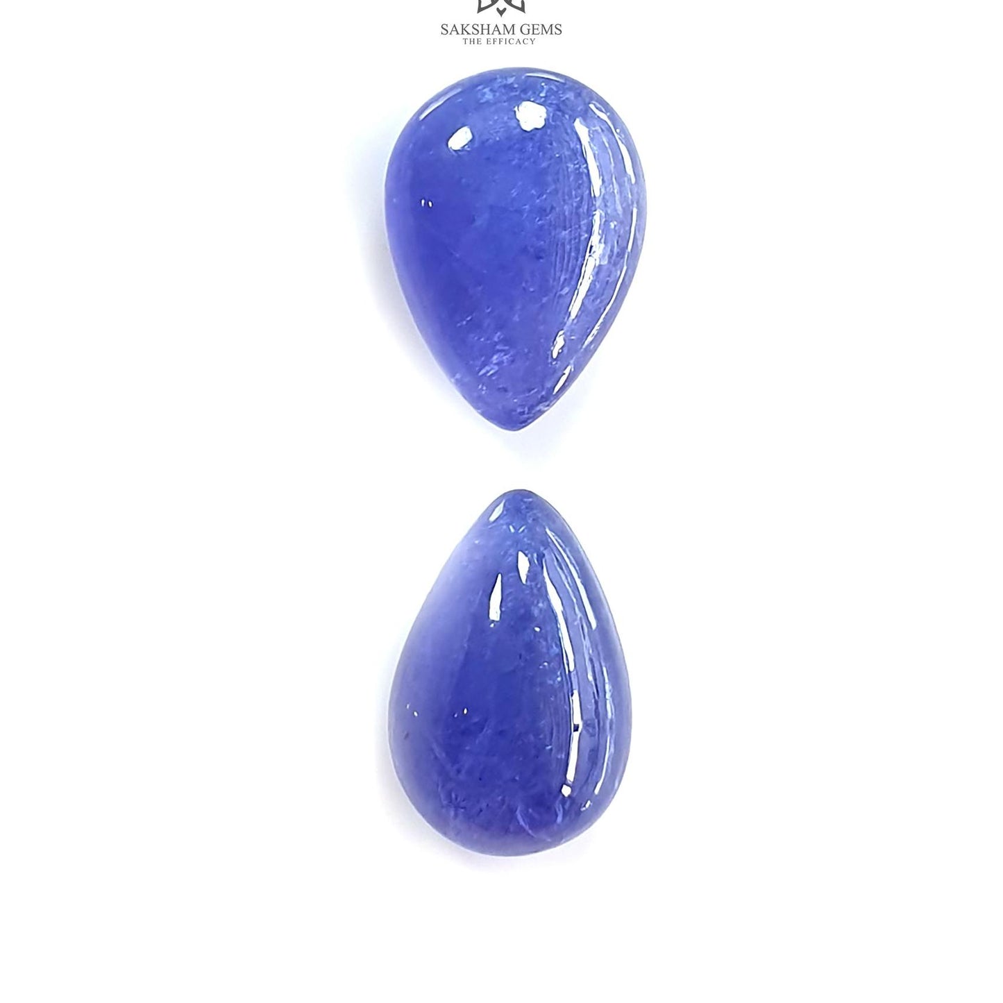 Natural Tanzanite Oval Cabochon : Natural Blue Tanzanite Gemstone Oval Shape