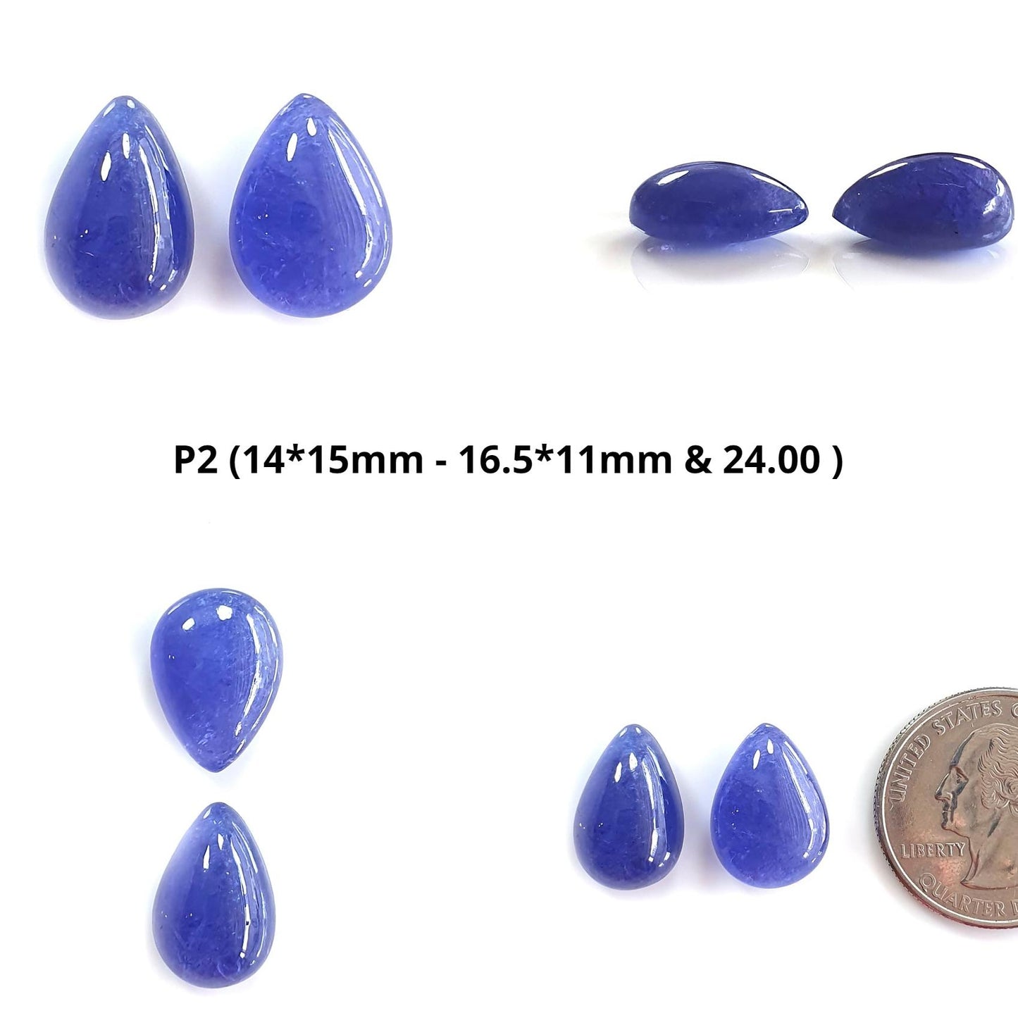Natural Tanzanite Oval Cabochon : Natural Blue Tanzanite Gemstone Oval Shape