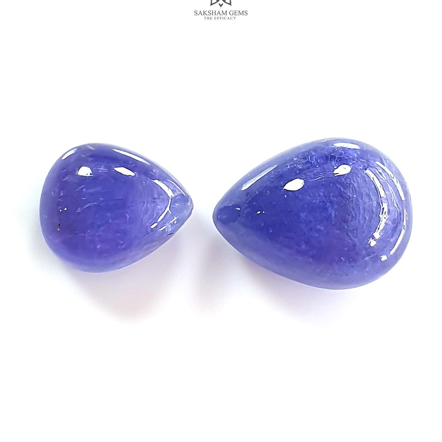 Natural Tanzanite Oval Cabochon : Natural Blue Tanzanite Gemstone Oval Shape