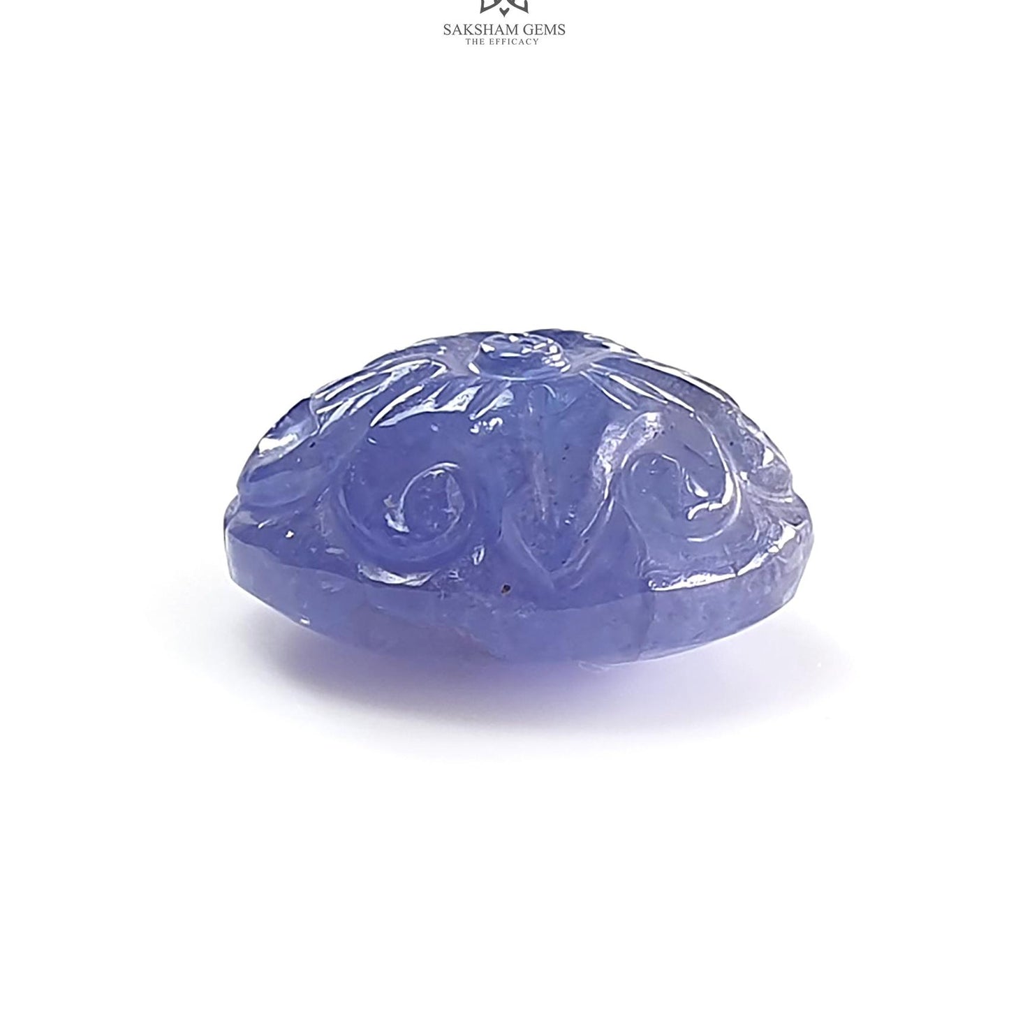 Tanzanite Gemstone Carving: Natural Blue Tanzanite Hand Carved Oval, Cushion Shapes 1pc For Jewelry