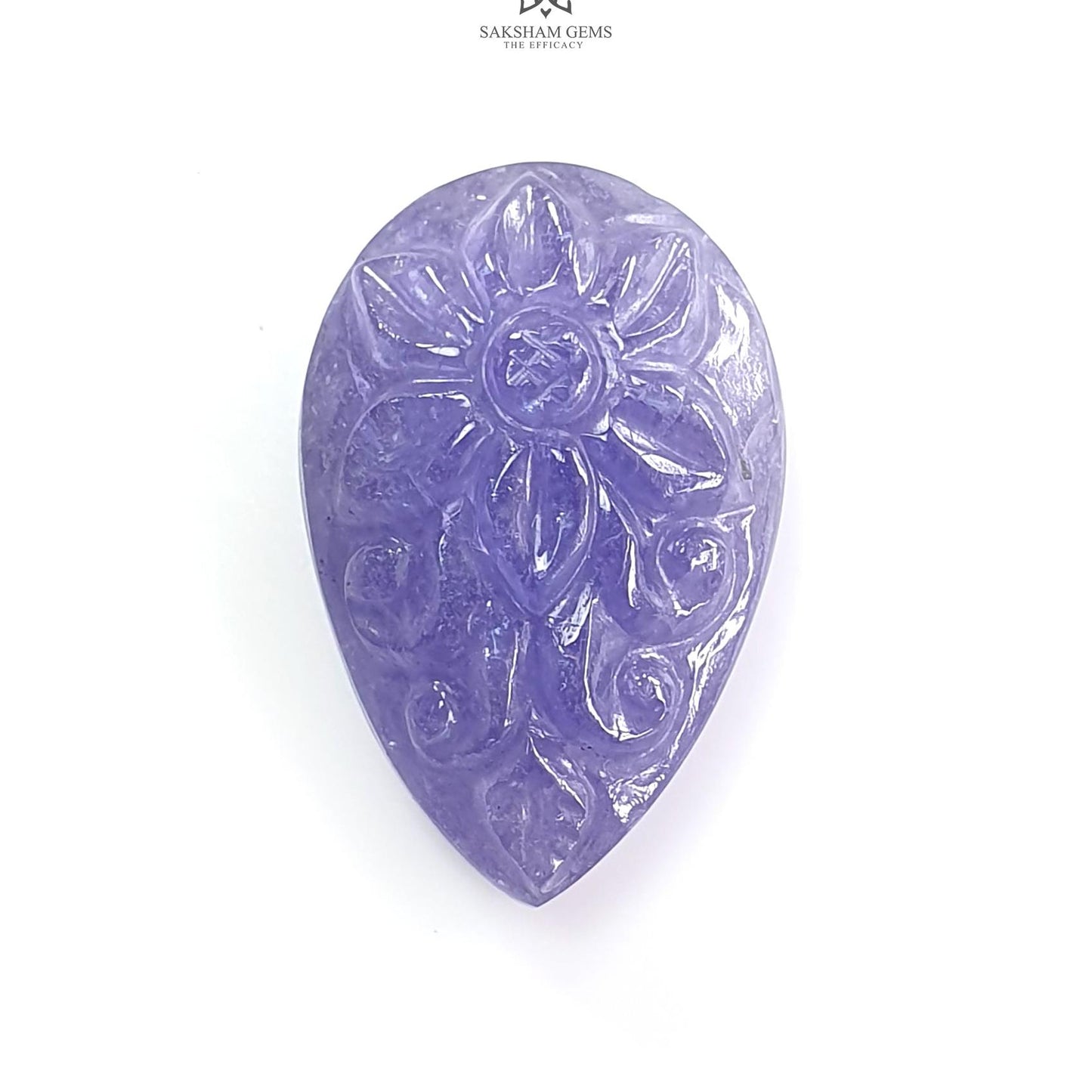 Tanzanite Gemstone Carving: Natural Blue Tanzanite Hand Carved Oval, Cushion Shapes 1pc For Jewelry