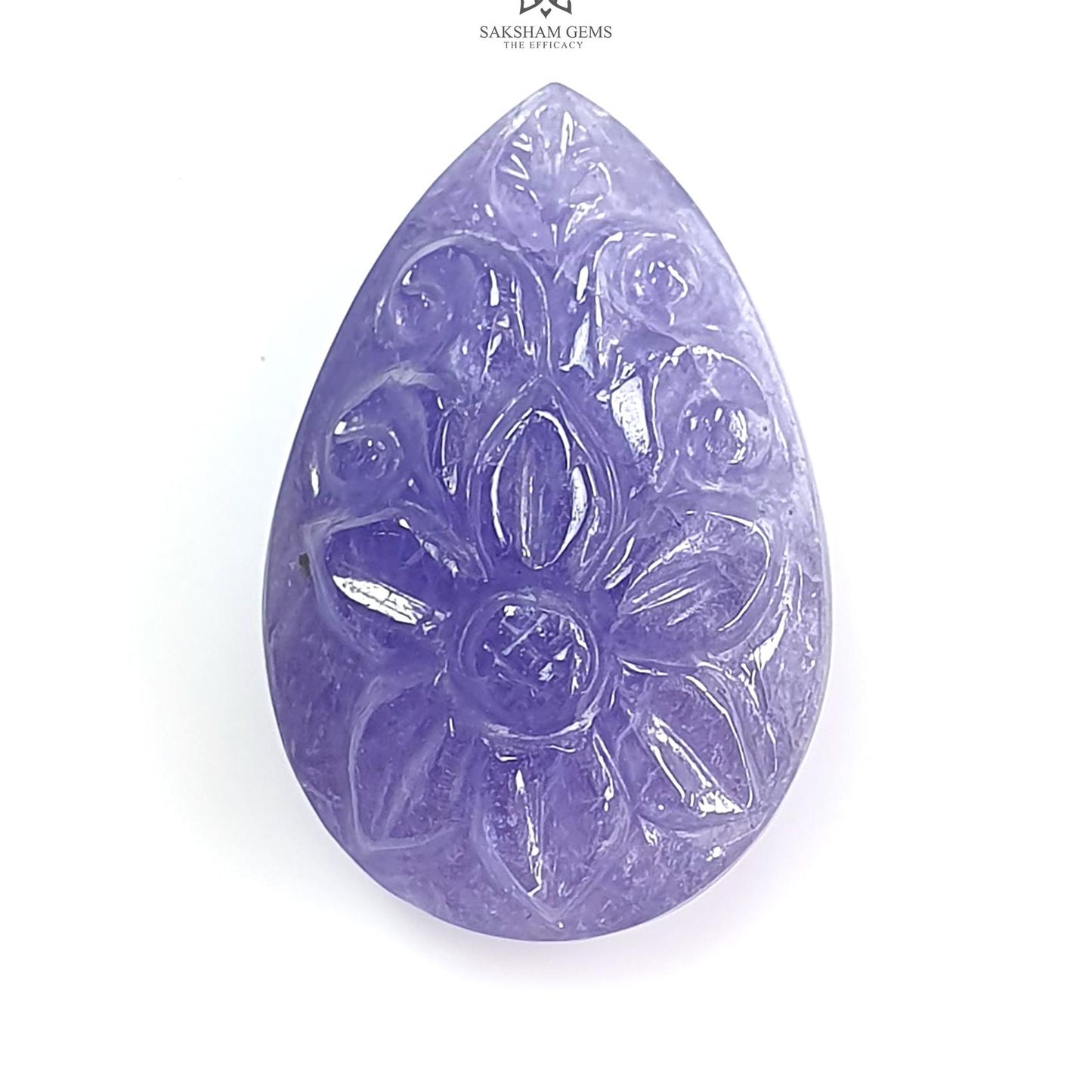 Tanzanite Gemstone Carving: Natural Blue Tanzanite Hand Carved Oval, Cushion Shapes 1pc For Jewelry
