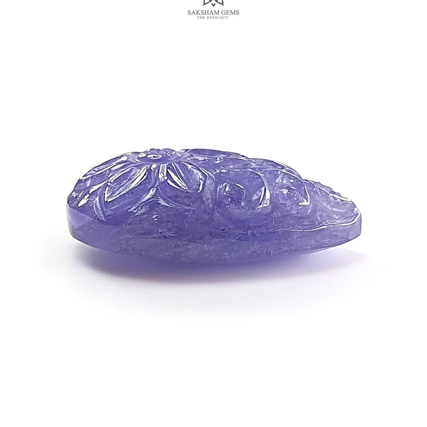 Tanzanite Gemstone Carving: Natural Blue Tanzanite Hand Carved Oval, Cushion Shapes 1pc For Jewelry