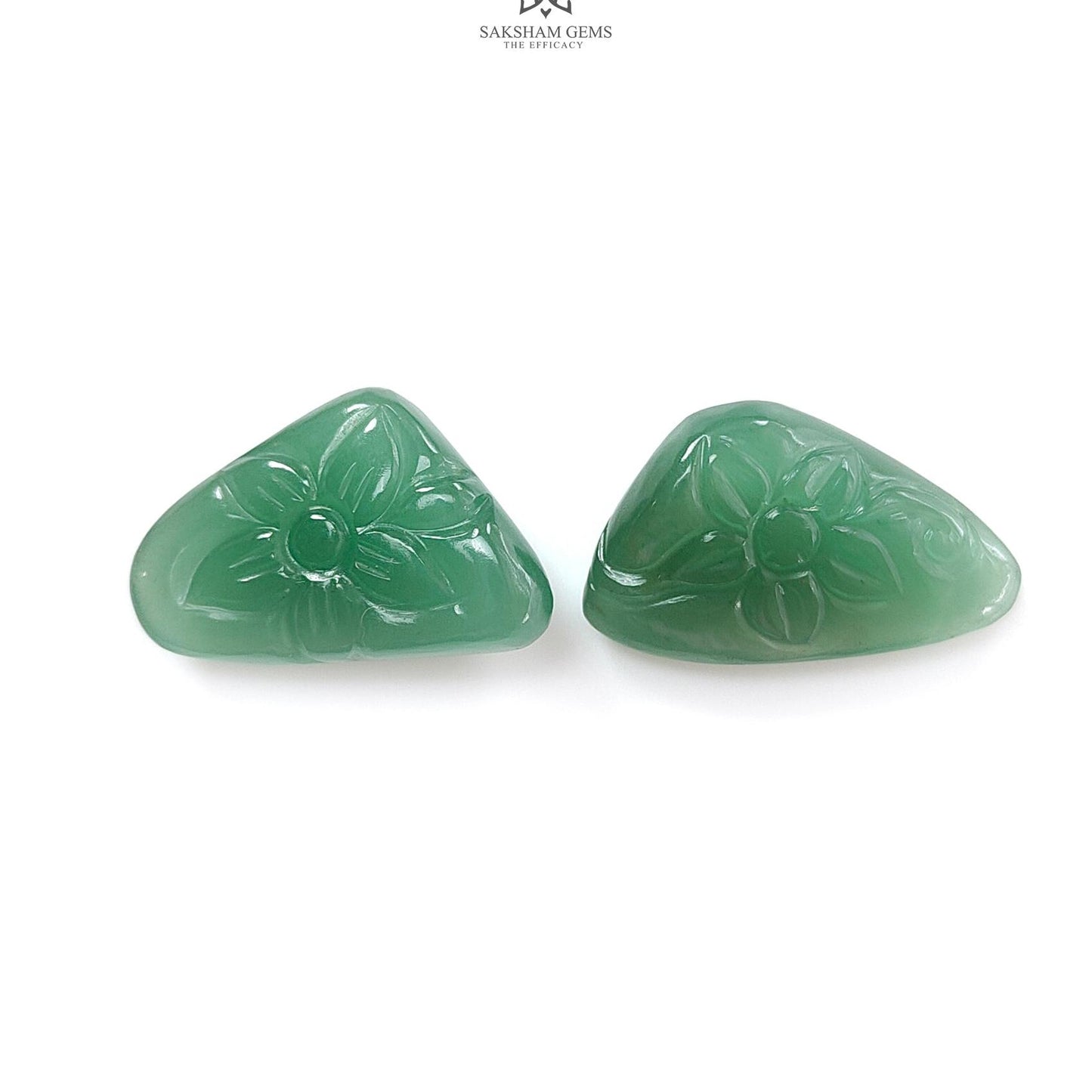 Green Quartz Gemstone Carving: Natural Untreated Green Quartz Both Side Hand Carved Fancy Shape Pare For Jewelry