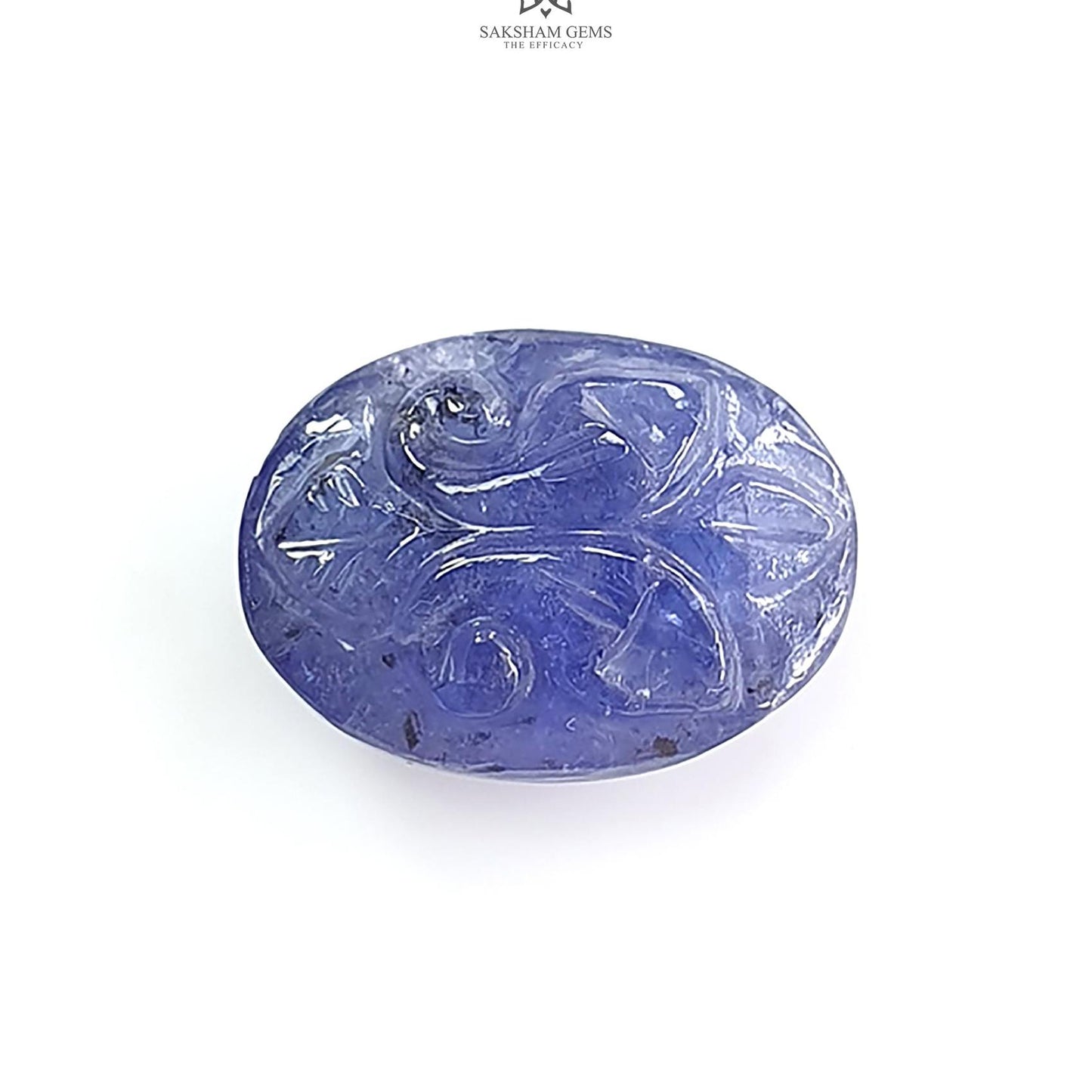 Tanzanite Gemstone Carving: Natural Blue Tanzanite Hand Carved Oval, Cushion Shapes 1pc For Jewelry