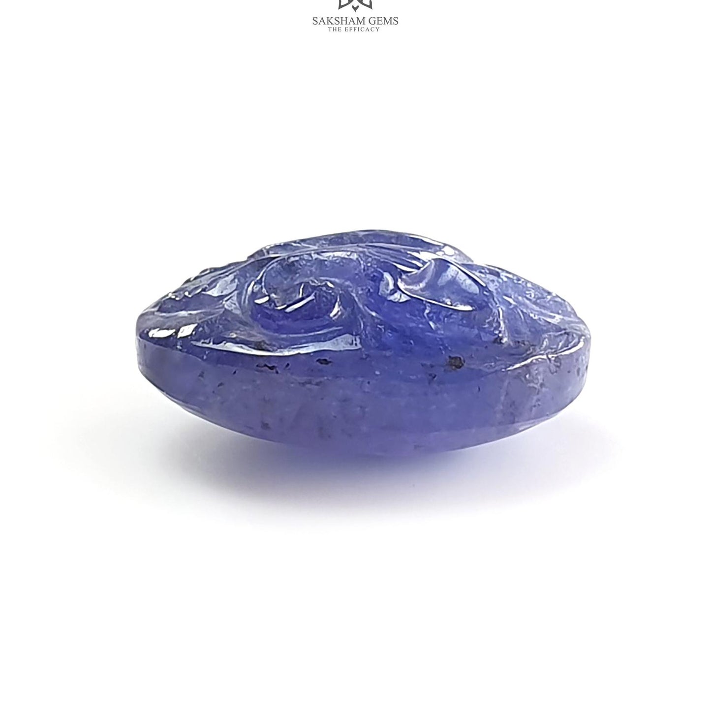 Tanzanite Gemstone Carving: Natural Blue Tanzanite Hand Carved Oval, Cushion Shapes 1pc For Jewelry
