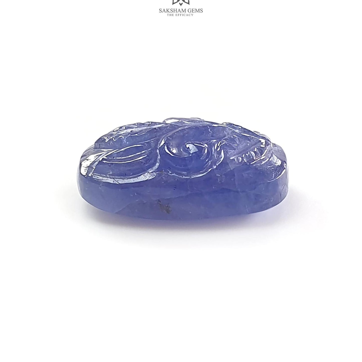 Tanzanite Gemstone Carving: Natural Blue Tanzanite Hand Carved Oval, Cushion Shapes 1pc For Jewelry