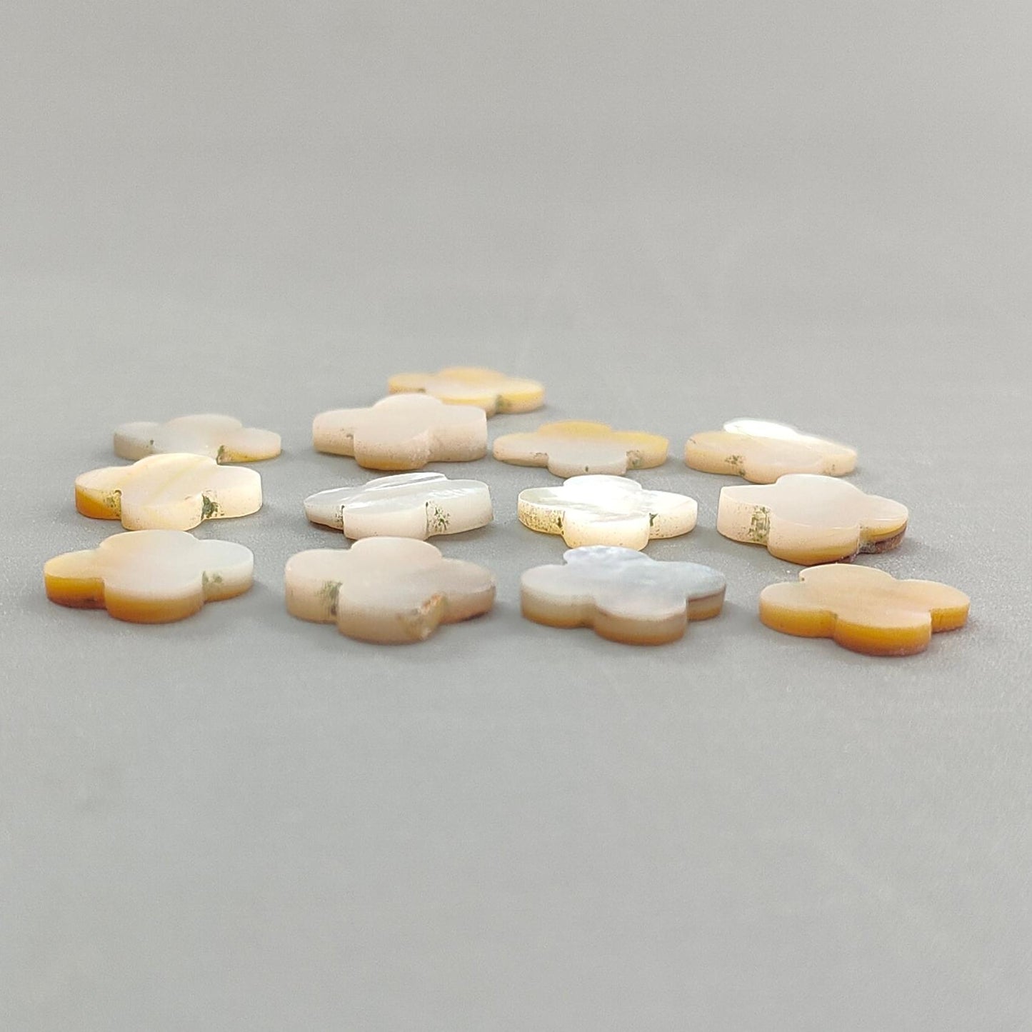 Mother of Pearl Gemstone Carving: Natural Untreated White Mop Hand Carved Fancy Shape 13pcs Lots For Jewelry
