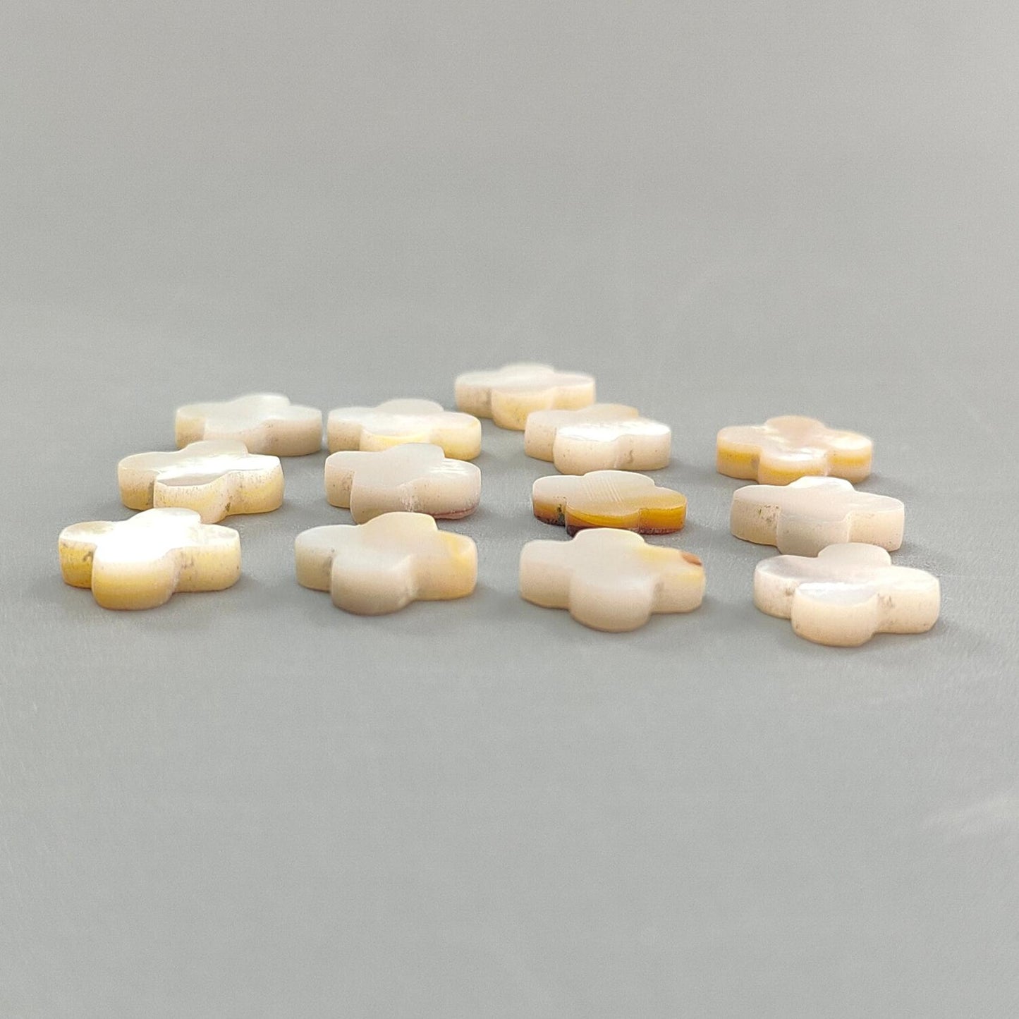 Mother of Pearl Gemstone Carving: Natural Untreated White Mop Hand Carved Fancy Shape 13pcs Lots For Jewelry