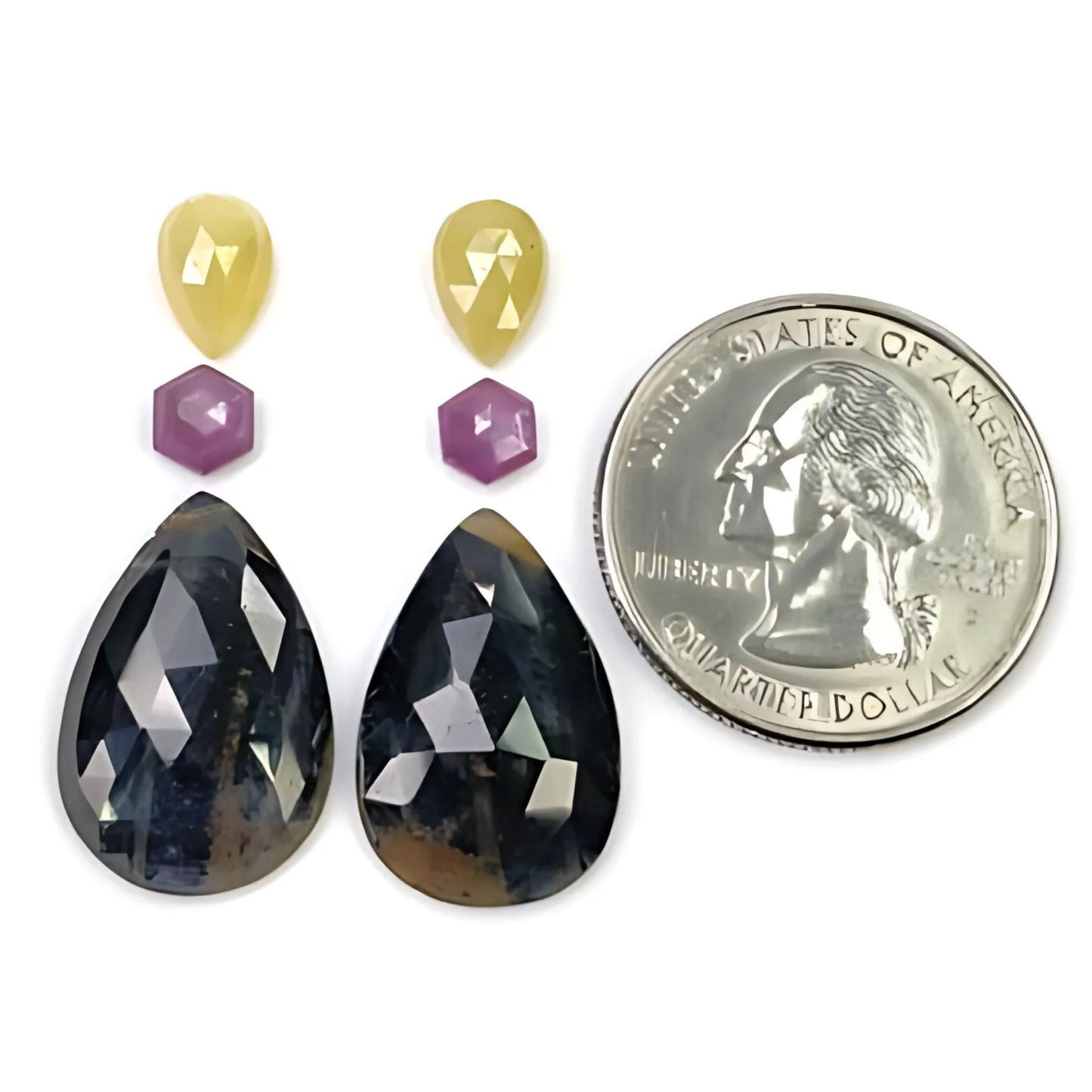 Multi Sapphire Rose Cut Slices