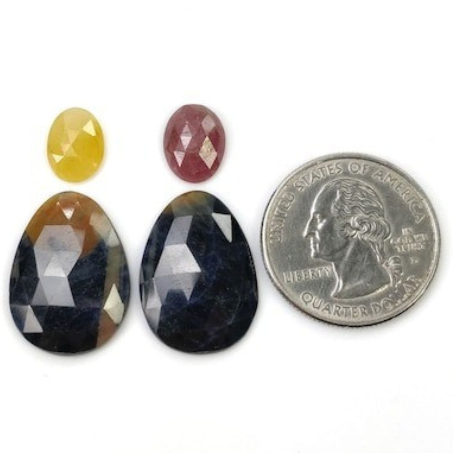 Multi Sapphire Rose Cut Slices