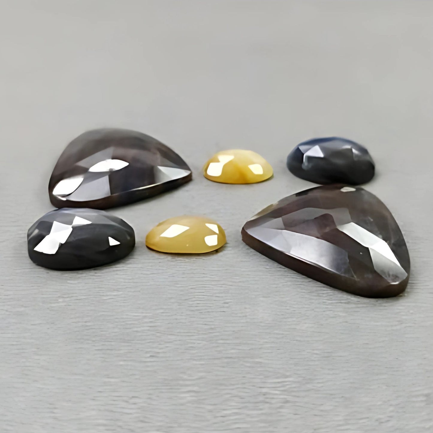 50.40cts Natural Untreated Multi Sapphire Gemstone Fancy Shape Rose Cut Slices 6pcs