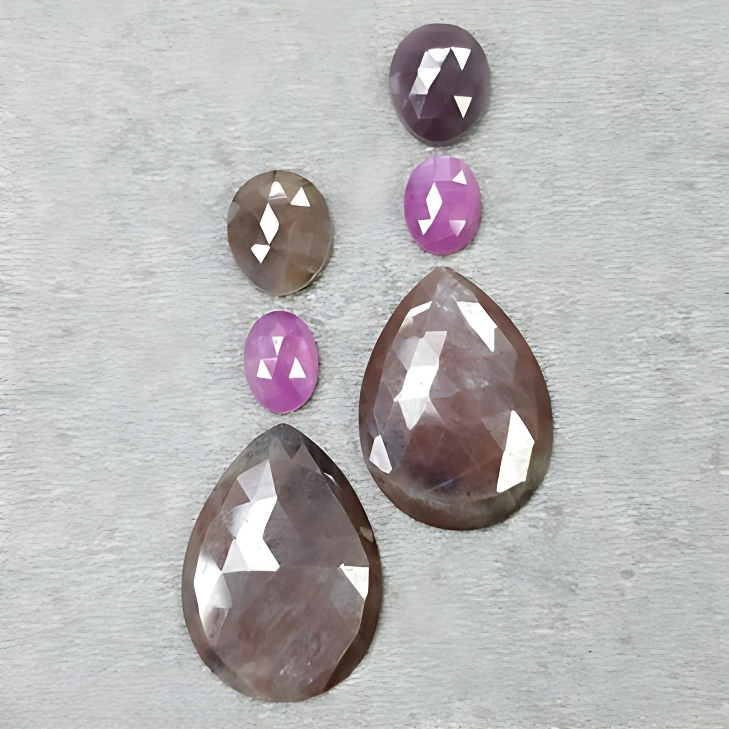 Multi Sapphire Rose Cut Slices