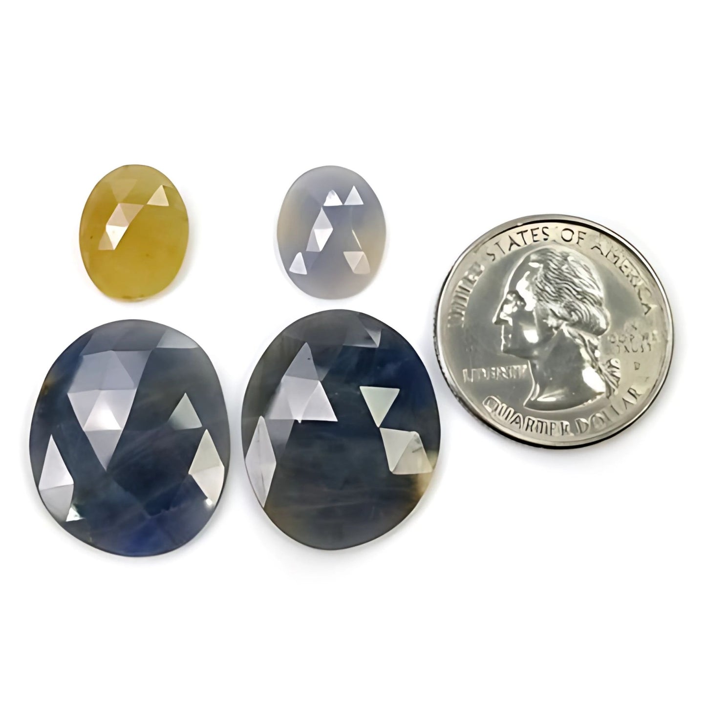 Flat Back Multi Sapphire Slices