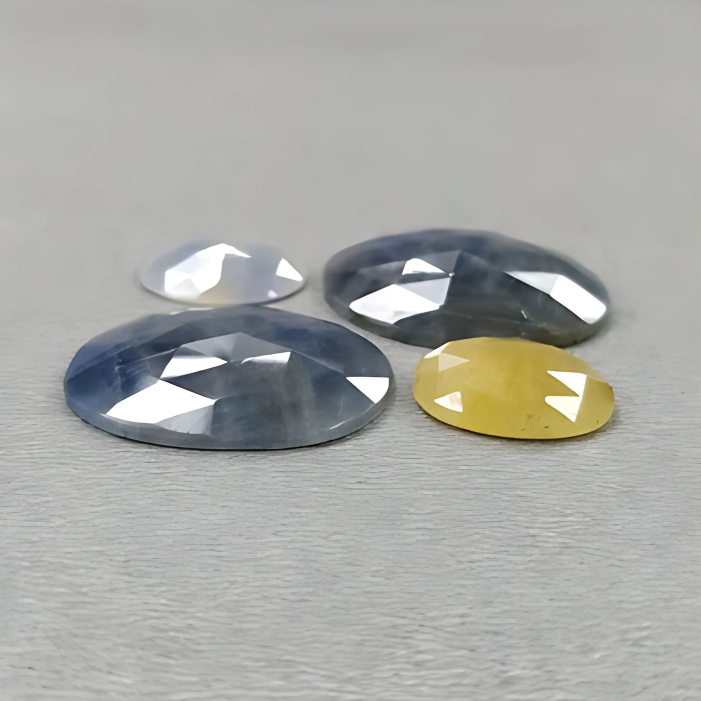 48.55cts Natural Untreated Multi Sapphire Gemstone Fancy Shape Rose Cut Slices 4pcs