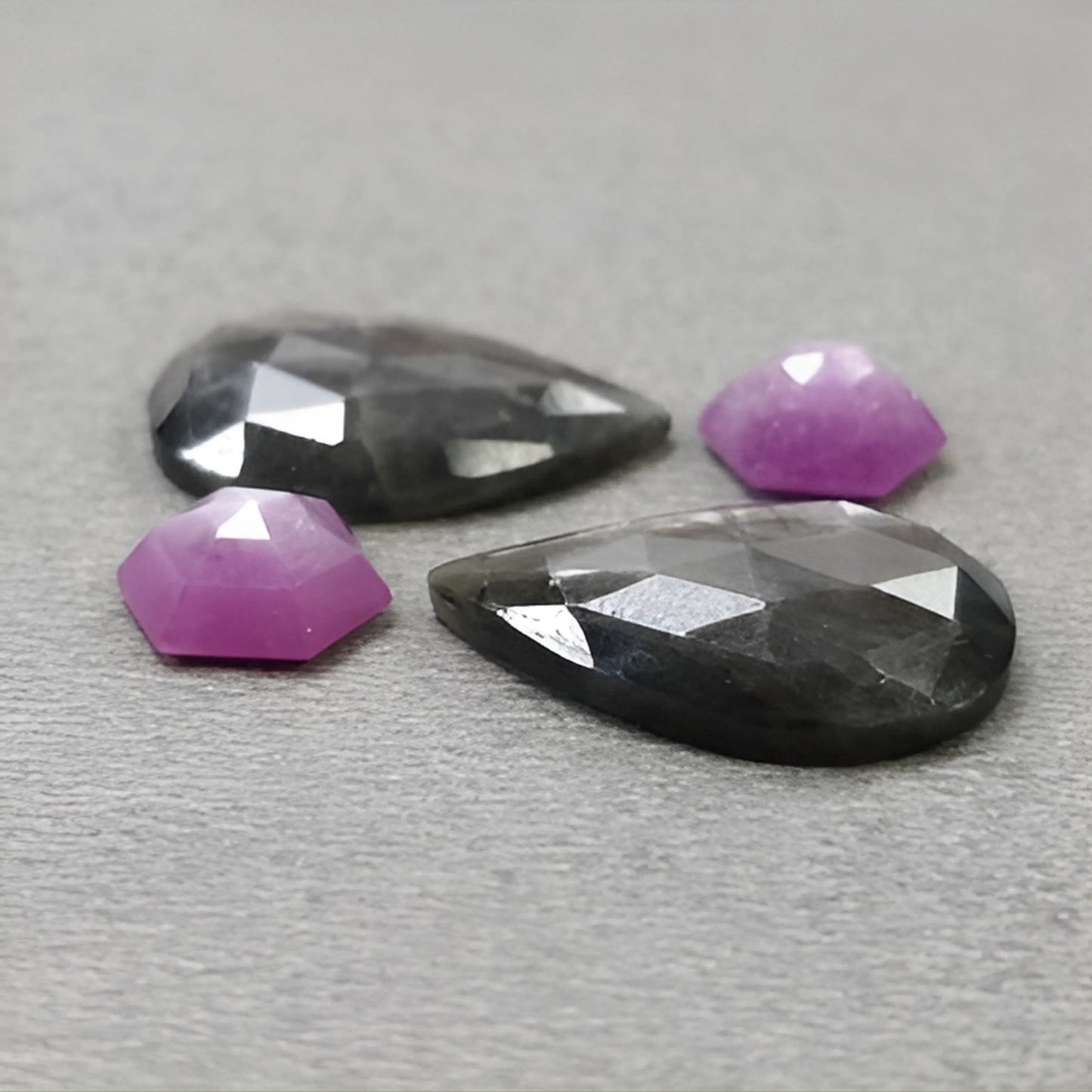 22.90cts Natural Untreated Multi Sapphire Gemstone Fancy Shape Rose Cut Slices 4pcs